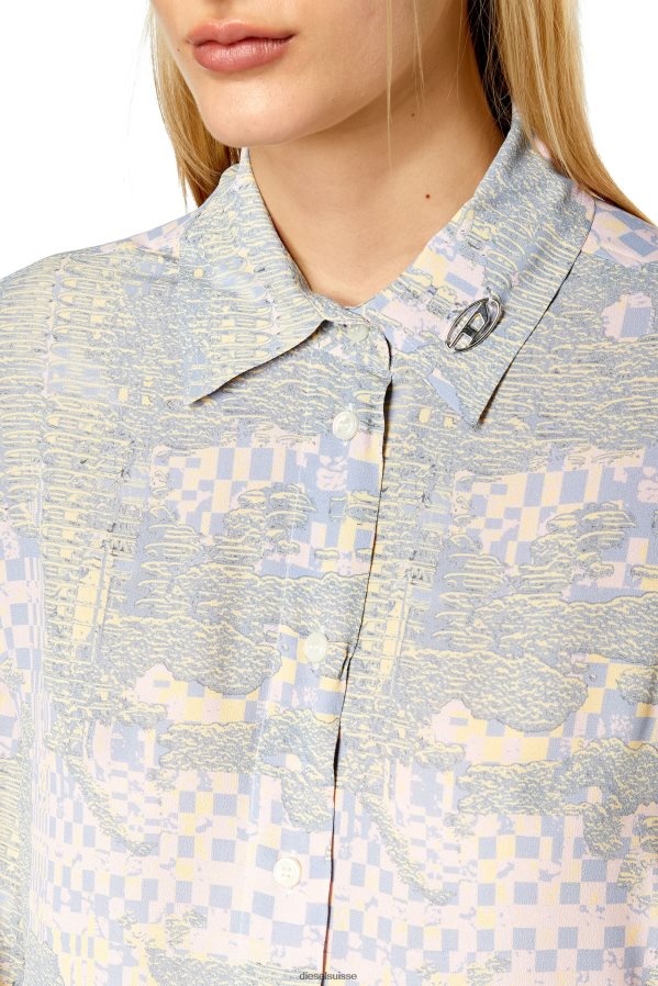 ch Diesel femmes c-gisey-aop rose/vert 0R48H8967 vêtements