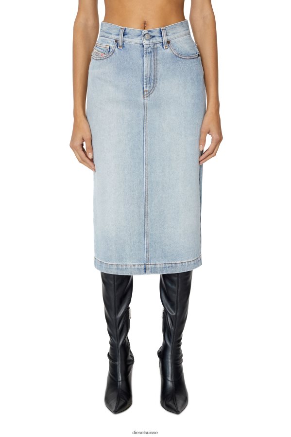 ch Diesel femmes jupe crayon de-ronny bleu clair 0R48H81032 vêtements