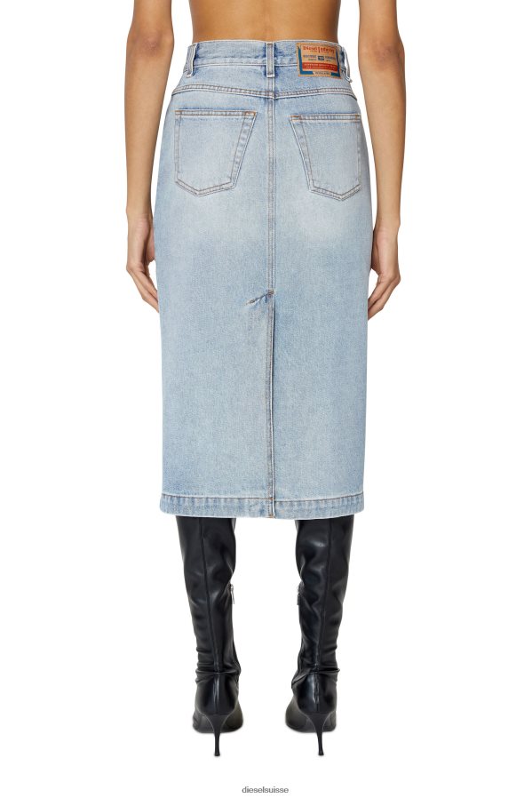 ch Diesel femmes jupe crayon de-ronny bleu clair 0R48H81032 vêtements