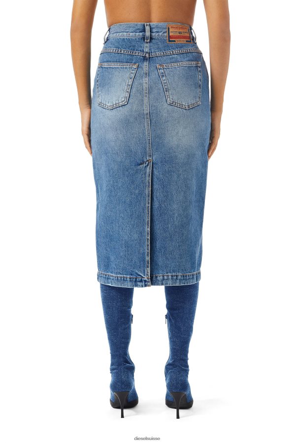ch Diesel femmes jupe crayon de-ronny bleu moyen 0R48H81015 vêtements
