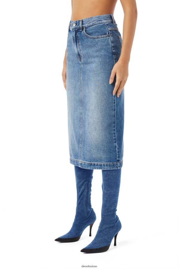 ch Diesel femmes jupe crayon de-ronny bleu moyen 0R48H81015 vêtements