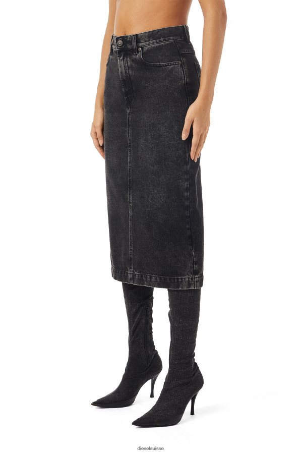 ch Diesel femmes jupe crayon de-ronny noir/gris foncé 0R48H81031 vêtements