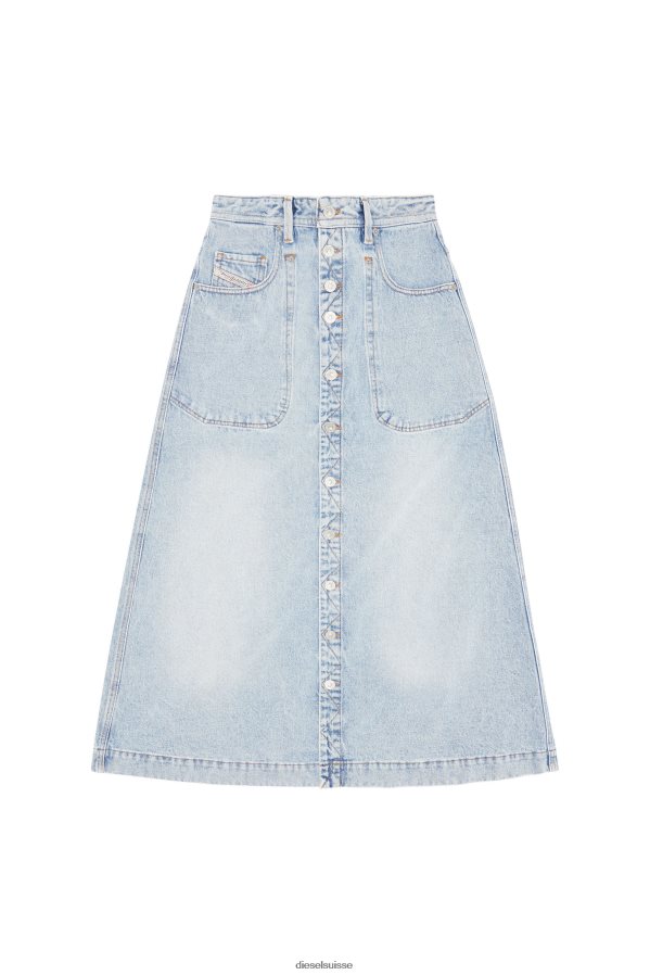 ch Diesel femmes jupe longue trapèze de-albus-l bleu clair 0R48H81041 vêtements