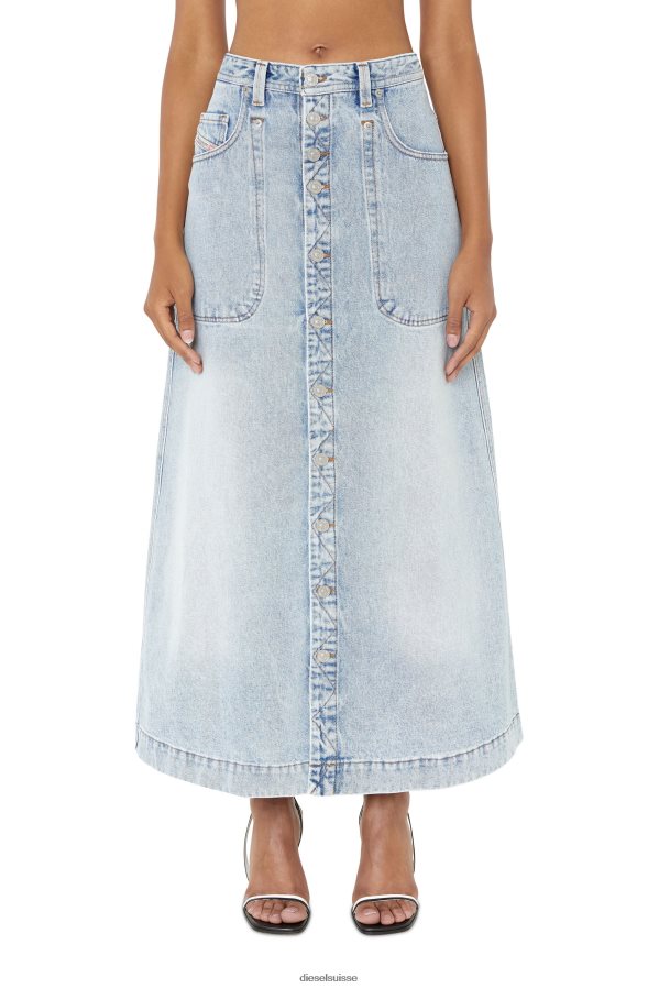 ch Diesel femmes jupe longue trapèze de-albus-l bleu clair 0R48H81041 vêtements