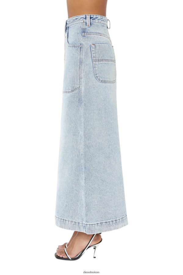 ch Diesel femmes jupe longue trapèze de-albus-l bleu clair 0R48H81041 vêtements