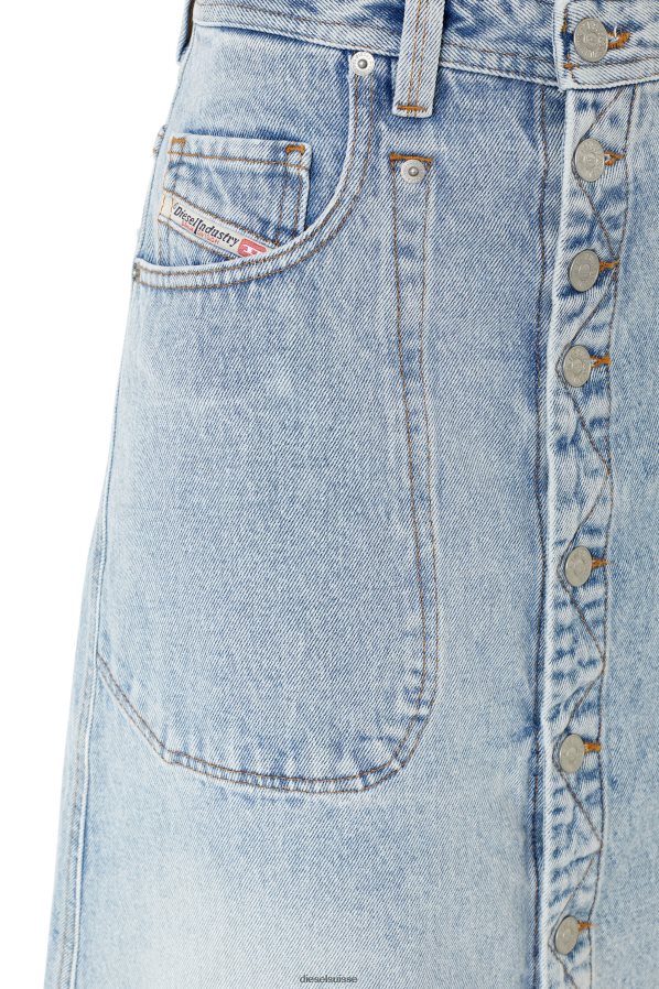 ch Diesel femmes jupe longue trapèze de-albus-l bleu clair 0R48H81041 vêtements