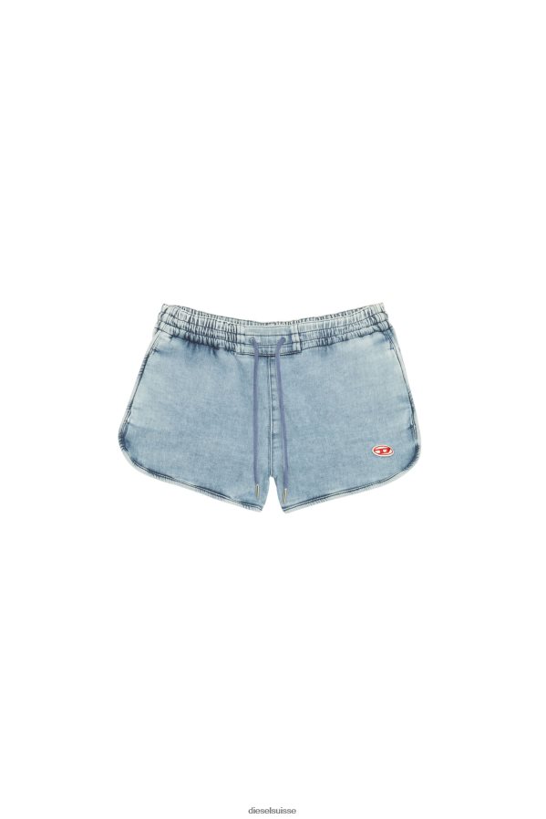 ch Diesel femmes short de course en jean d-sunny track bleu clair 0R48H8995 vêtements