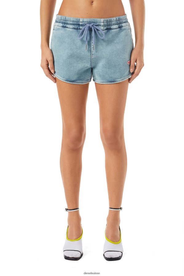ch Diesel femmes short de course en jean d-sunny track bleu clair 0R48H8995 vêtements