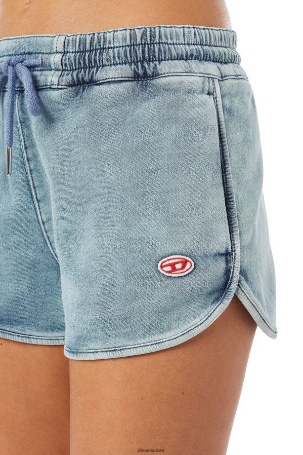 ch Diesel femmes short de course en jean d-sunny track bleu clair 0R48H8995 vêtements