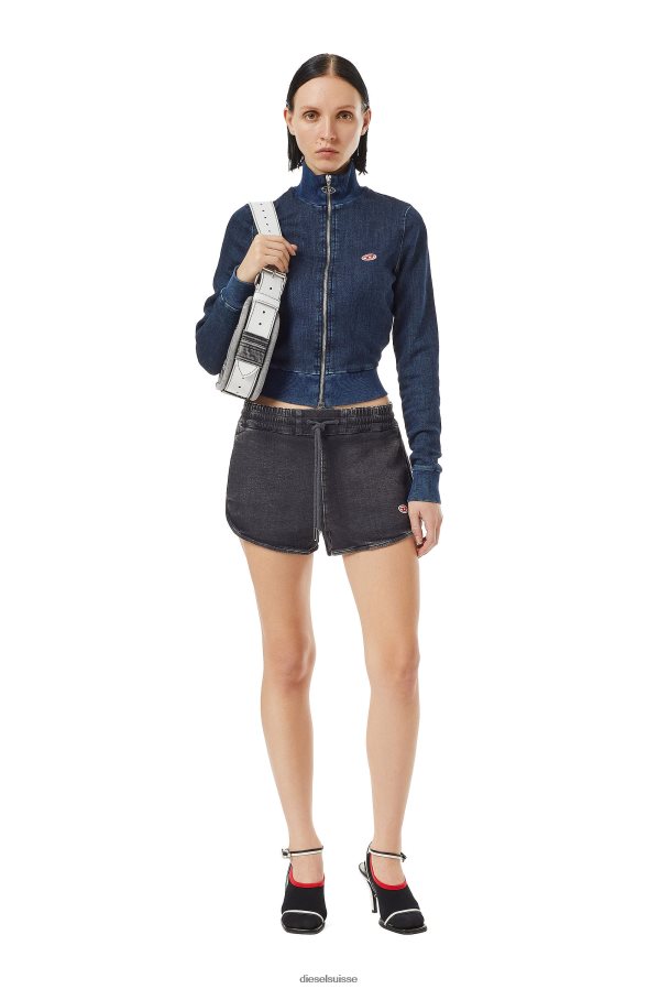 ch Diesel femmes short de course en jean d-sunny track noir/gris foncé 0R48H8989 vêtements