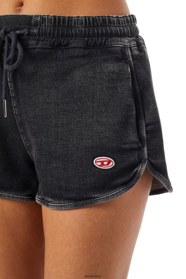 ch Diesel femmes short de course en jean d-sunny track noir/gris foncé 0R48H8989 vêtements