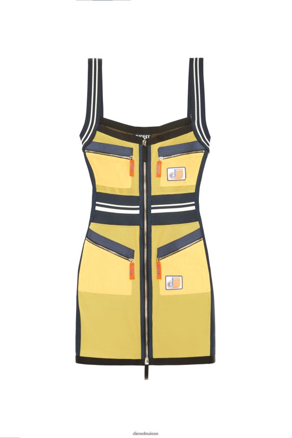 ch Diesel femmes d-mesher noir jaune 0R48H8794 vêtements