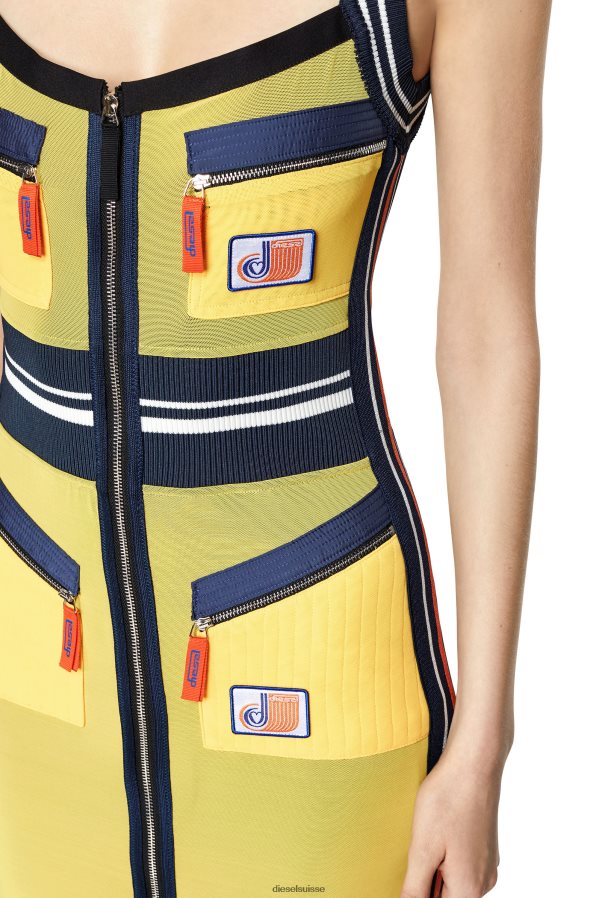 ch Diesel femmes d-mesher noir jaune 0R48H8794 vêtements