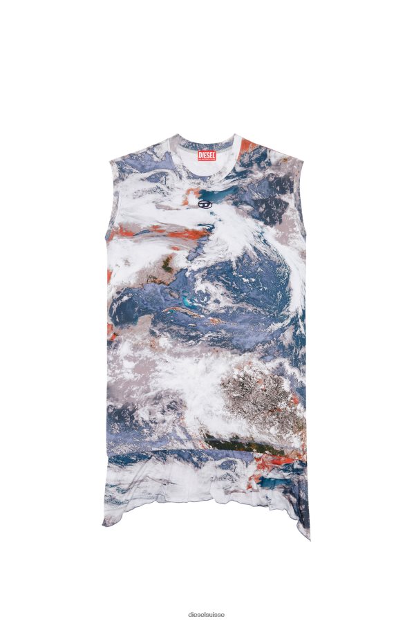 ch Diesel femmes d-rolletty-nw-l1 bleu blanc 0R48H8803 vêtements