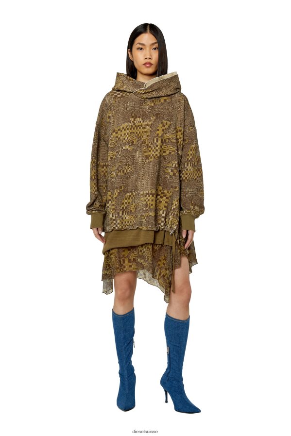 ch Diesel femmes d-rolly-capot vert militaire 0R48H8838 vêtements