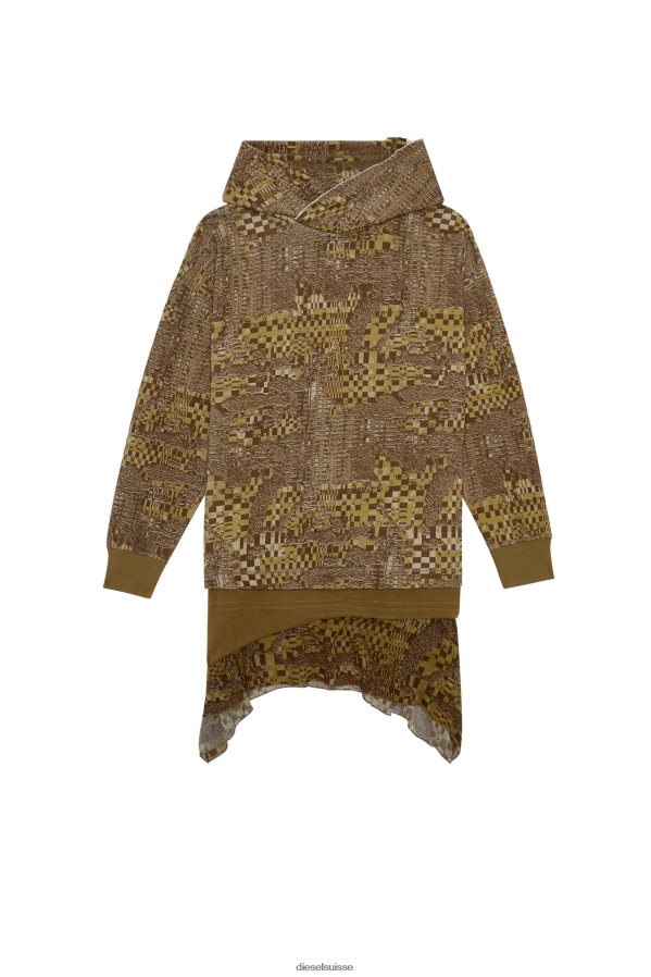 ch Diesel femmes d-rolly-capot vert militaire 0R48H8838 vêtements