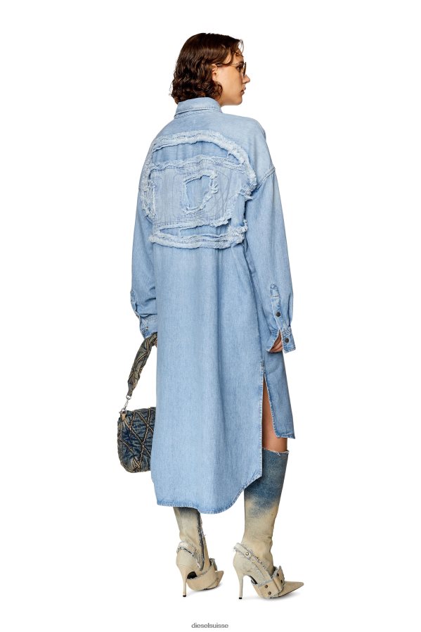 ch Diesel femmes de-davis-l-s bleu clair 0R48H8810 vêtements