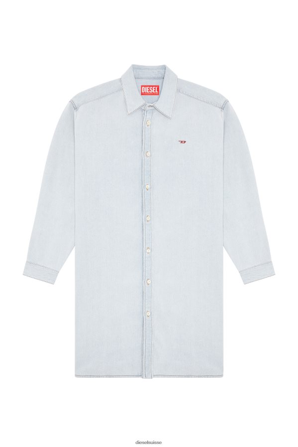 ch Diesel femmes robe chemise de-blex bleu clair 0R48H8842 vêtements