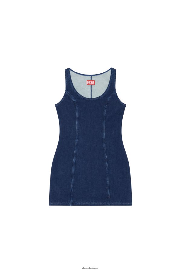 ch Diesel femmes robe débardeur en jean d-venus track bleu foncé 0R48H8835 vêtements