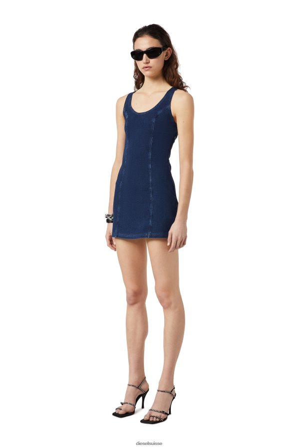 ch Diesel femmes robe débardeur en jean d-venus track bleu foncé 0R48H8835 vêtements