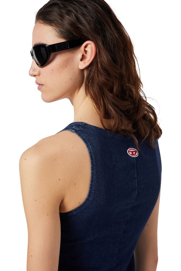 ch Diesel femmes robe débardeur en jean d-venus track bleu foncé 0R48H8835 vêtements
