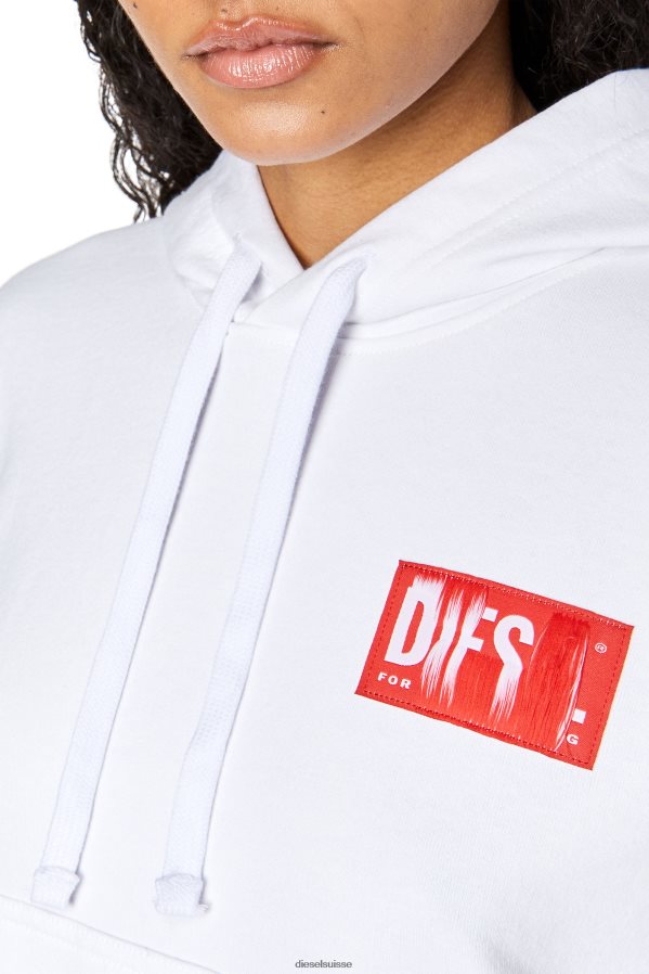 ch Diesel femmes f-jaralabel-hotte blanc 0R48H8894 vêtements