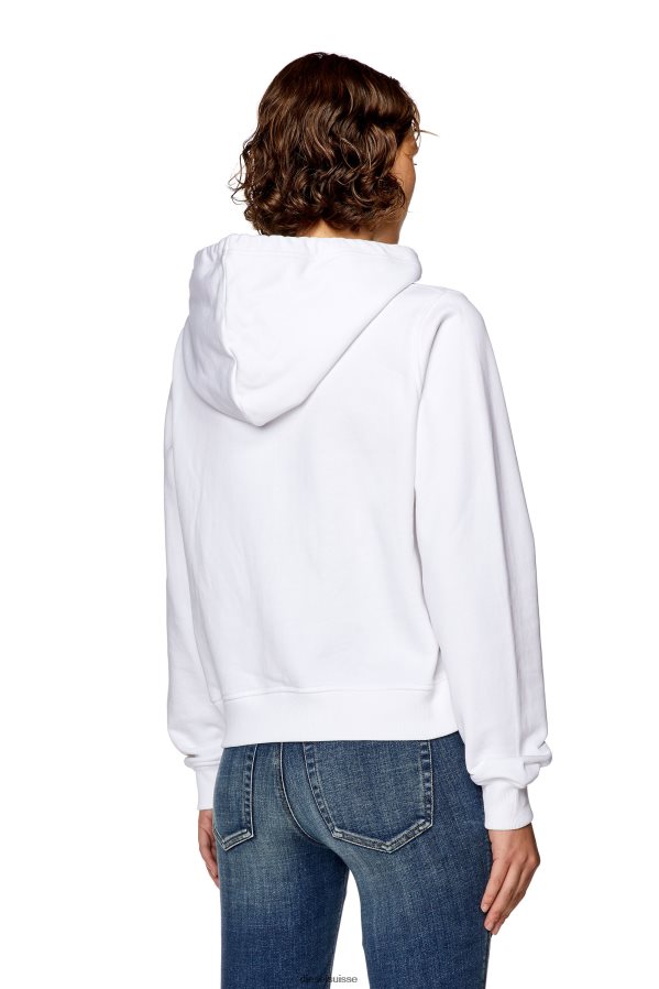 ch Diesel femmes f-reggy-hood-l6 blanc 0R48H8891 vêtements