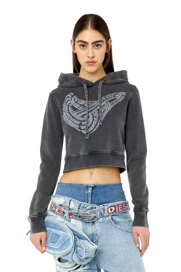 ch Diesel femmes f-slimmy-hood-g1 noir 0R48H8897 vêtements