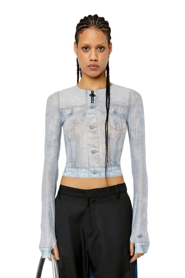 ch Diesel femmes t-clau-g2 gris clair 0R48H8933 vêtements