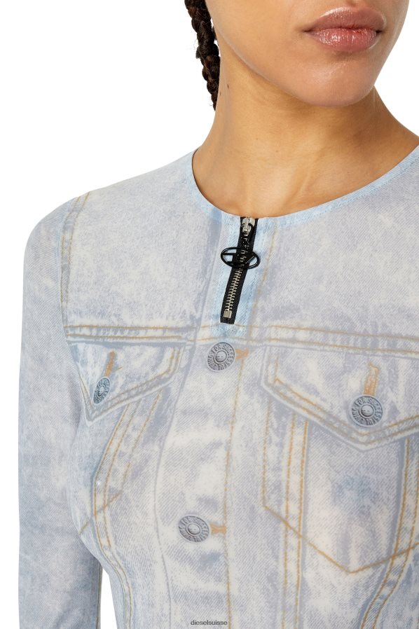 ch Diesel femmes t-clau-g2 gris clair 0R48H8933 vêtements