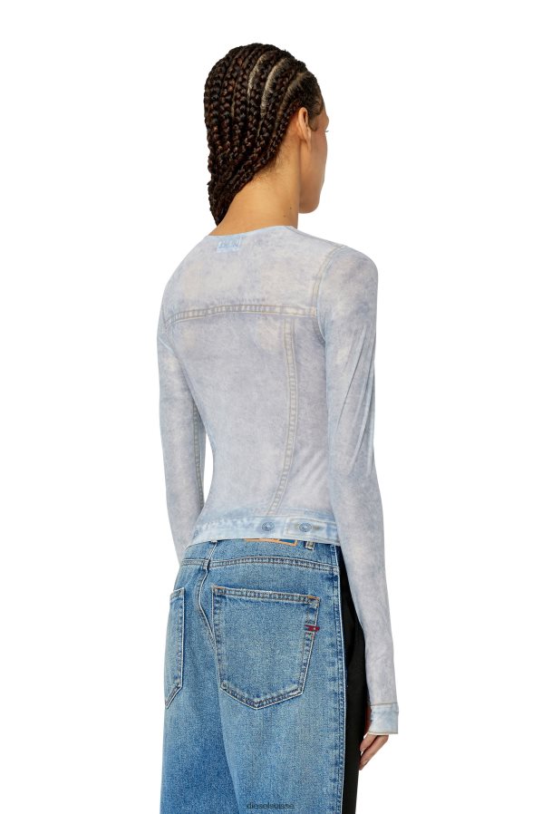 ch Diesel femmes t-clau-g2 gris clair 0R48H8933 vêtements