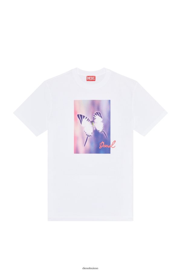 ch Diesel femmes t-danny-l1 blanc 0R48H8931 vêtements