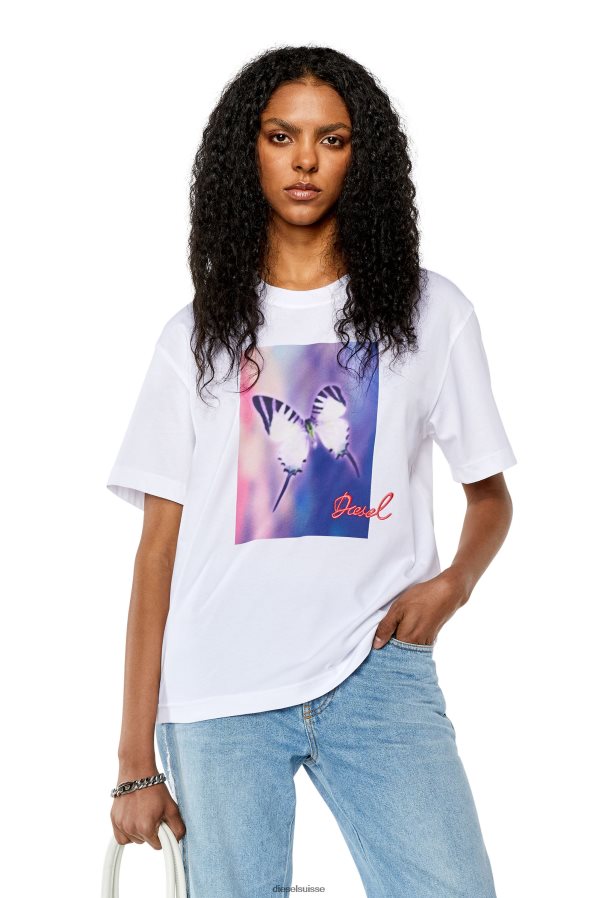 ch Diesel femmes t-danny-l1 blanc 0R48H8931 vêtements