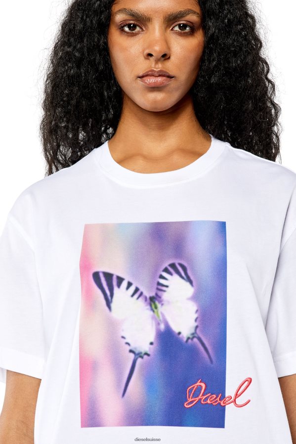 ch Diesel femmes t-danny-l1 blanc 0R48H8931 vêtements