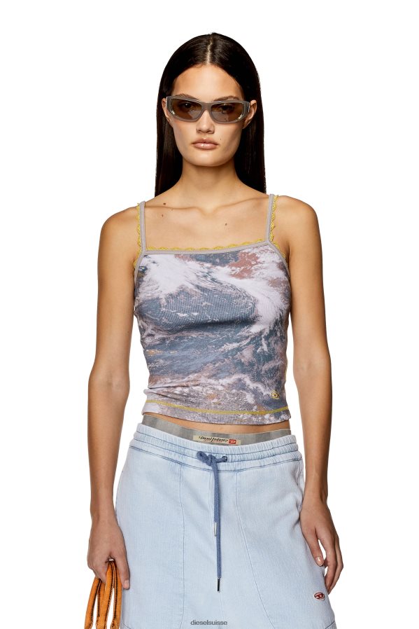 ch Diesel femmes t-hop-lace blanc 0R48H8916 vêtements