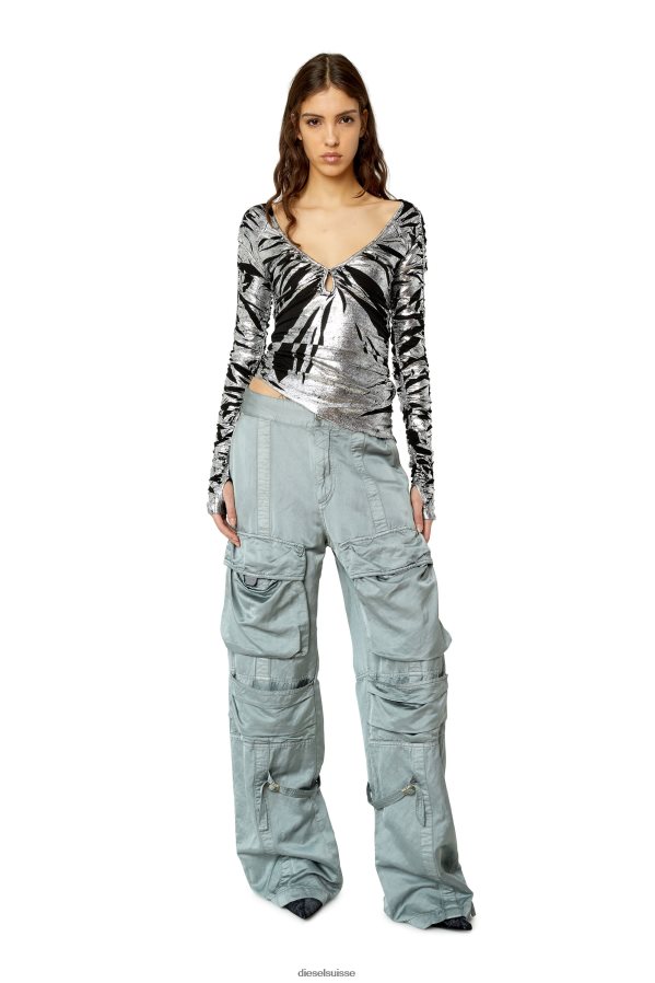 ch Diesel femmes t-rité gris 0R48H8958 vêtements