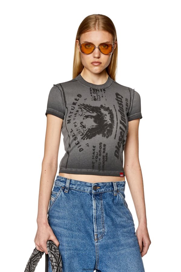 ch Diesel femmes t-skinzy-l1 gris 0R48H8924 vêtements