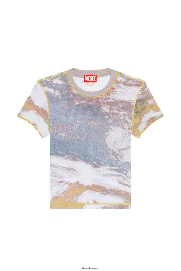 ch Diesel femmes t-skinzy-lace lilas 0R48H8910 vêtements