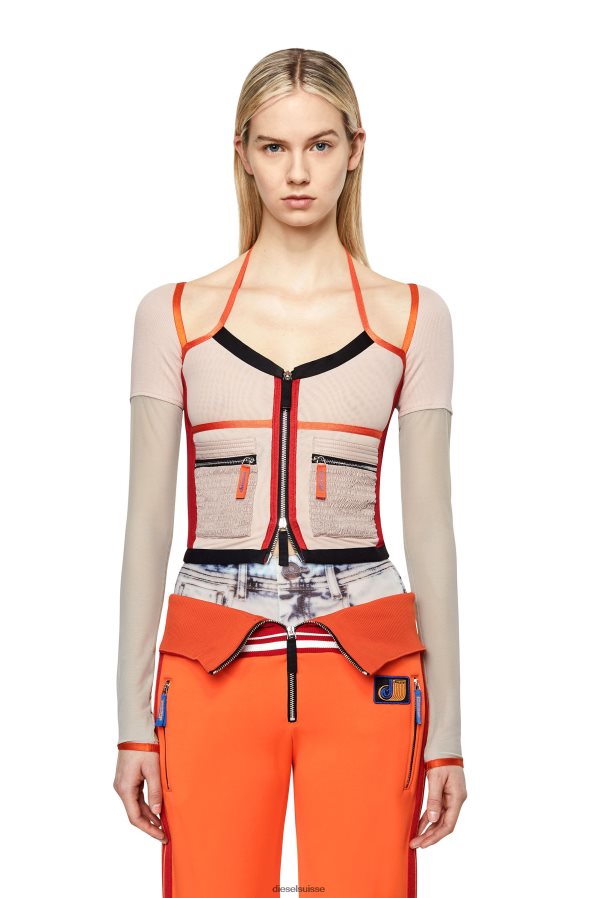 ch Diesel femmes t-tokat rose/rouge 0R48H8918 vêtements