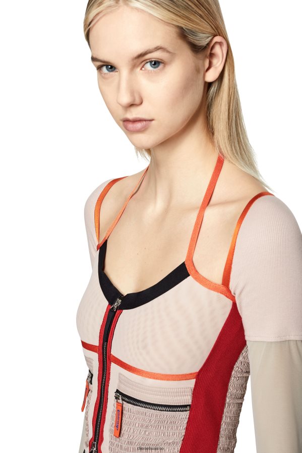 ch Diesel femmes t-tokat rose/rouge 0R48H8918 vêtements