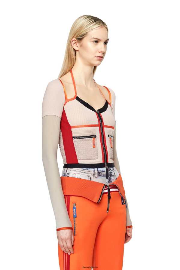 ch Diesel femmes t-tokat rose/rouge 0R48H8918 vêtements