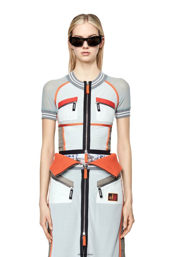 ch Diesel femmes t-toky orange/blanc 0R48H8912 vêtements