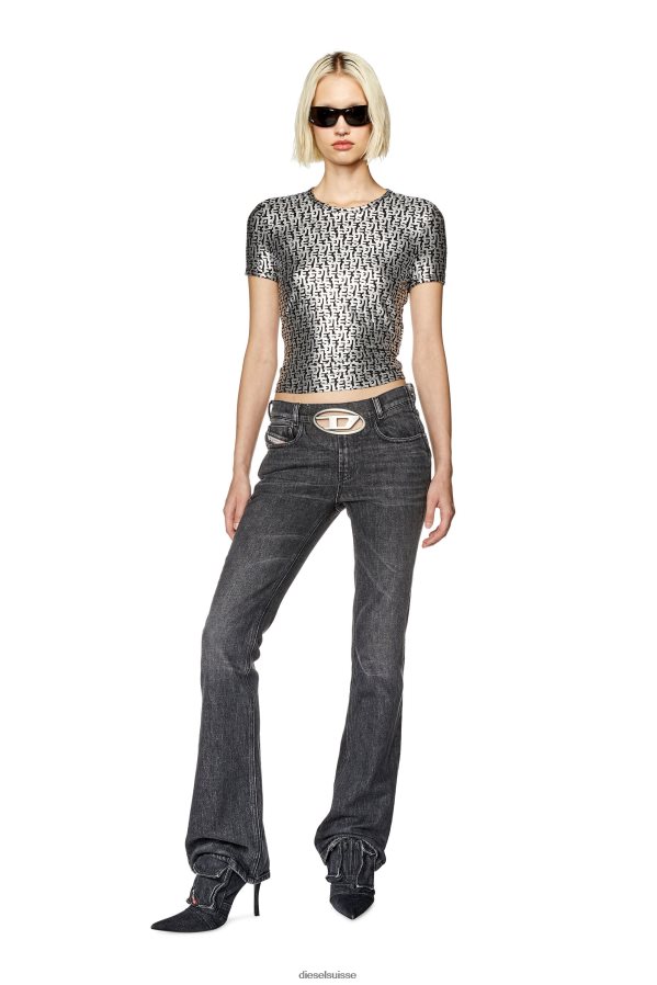 ch Diesel femmes t-uncutie-long-l5 gris foncé 0R48H8920 vêtements