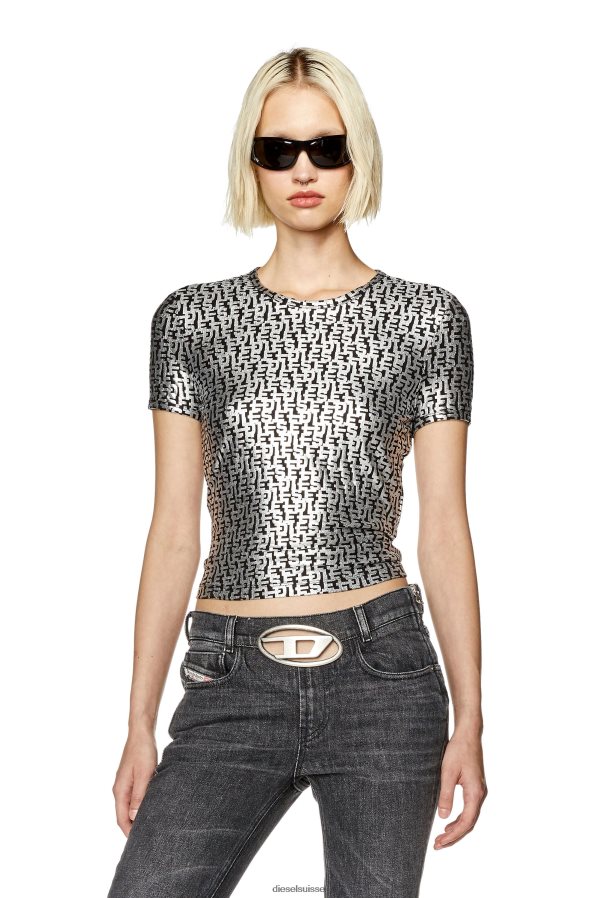 ch Diesel femmes t-uncutie-long-l5 gris foncé 0R48H8920 vêtements