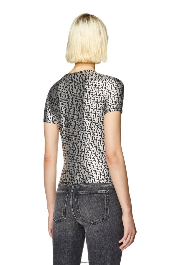 ch Diesel femmes t-uncutie-long-l5 gris foncé 0R48H8920 vêtements