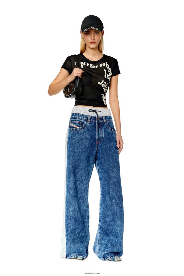 ch Diesel femmes t-uncutie-raw noir 0R48H8945 vêtements