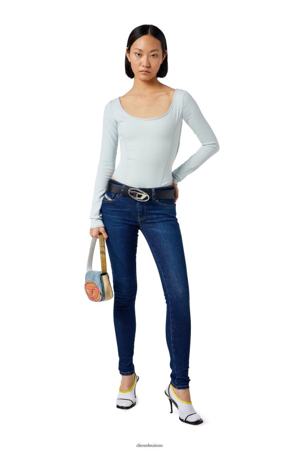 ch Diesel femmes body en jean d-cho track bleu clair 0R48H8880 vêtements