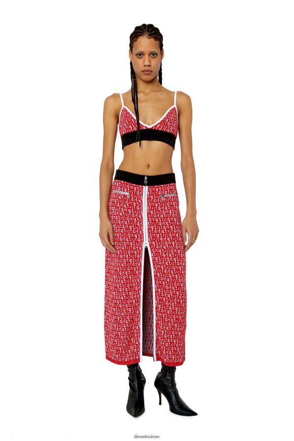 ch Diesel femmes haut m-athilde noir rouge 0R48H8879 vêtements