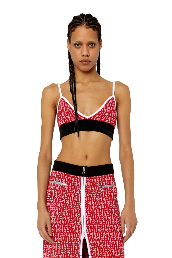 ch Diesel femmes haut m-athilde noir rouge 0R48H8879 vêtements