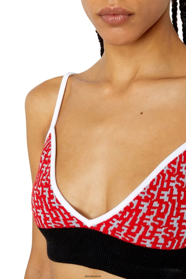 ch Diesel femmes haut m-athilde noir rouge 0R48H8879 vêtements